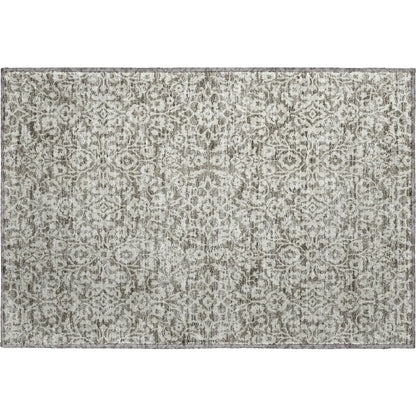 Premium Machine Washable Mayfield AMF920 Taupe 1'8" x 2'6" Rug