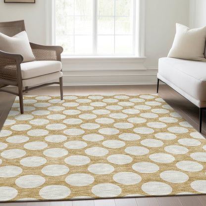 Premium Machine Washable Mayfield AMF921 Gold 2'6" x 3'10" Rug