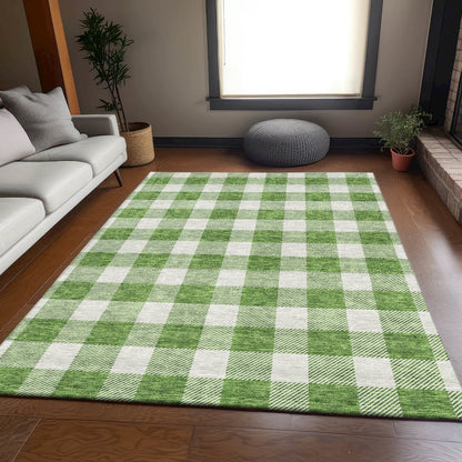 Premium Machine Washable Mayfield AMF923 Green 2'6" x 3'10" Rug