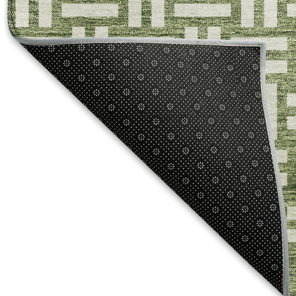 Premium Machine Washable Mayfield AMF925 Green 1'8" x 2'6" Rug