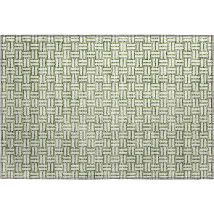 Premium Machine Washable Mayfield AMF925 Green 1'8" x 2'6" Rug