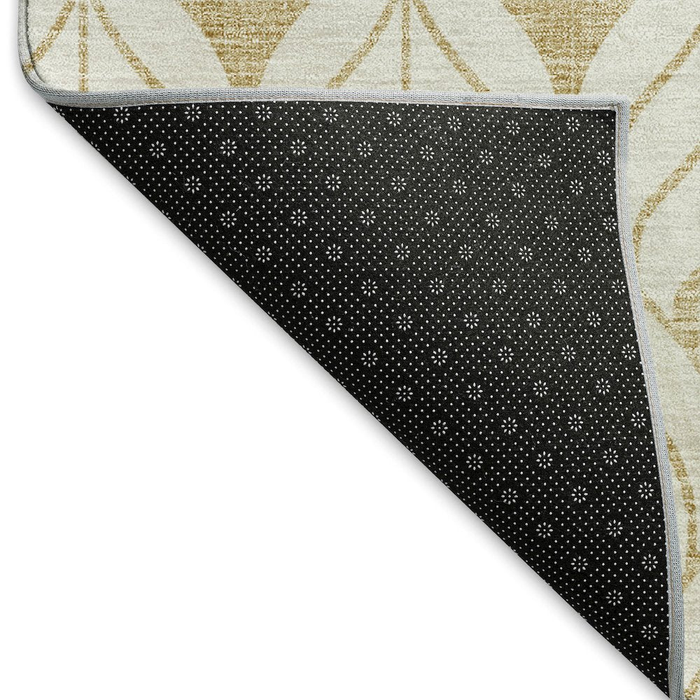 Premium Machine Washable Mayfield AMF927 Gold 1'8" x 2'6" Rug