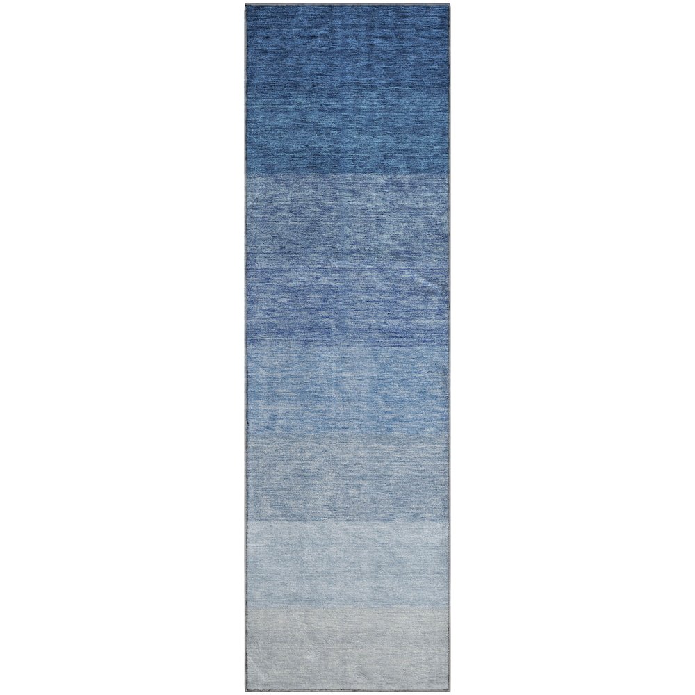 Premium Machine Washable Mayfield AMF928 Blue 2'3" x 7'6" Runner Rug