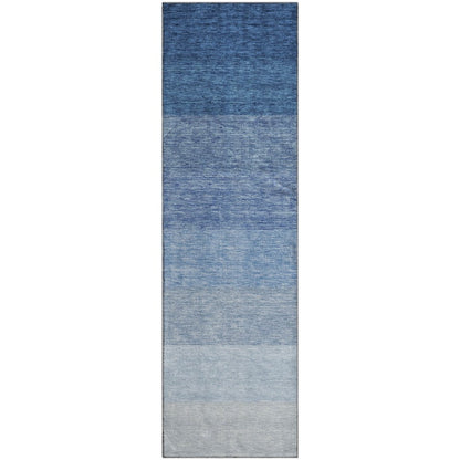 Premium Machine Washable Mayfield AMF928 Blue 2'3" x 7'6" Runner Rug