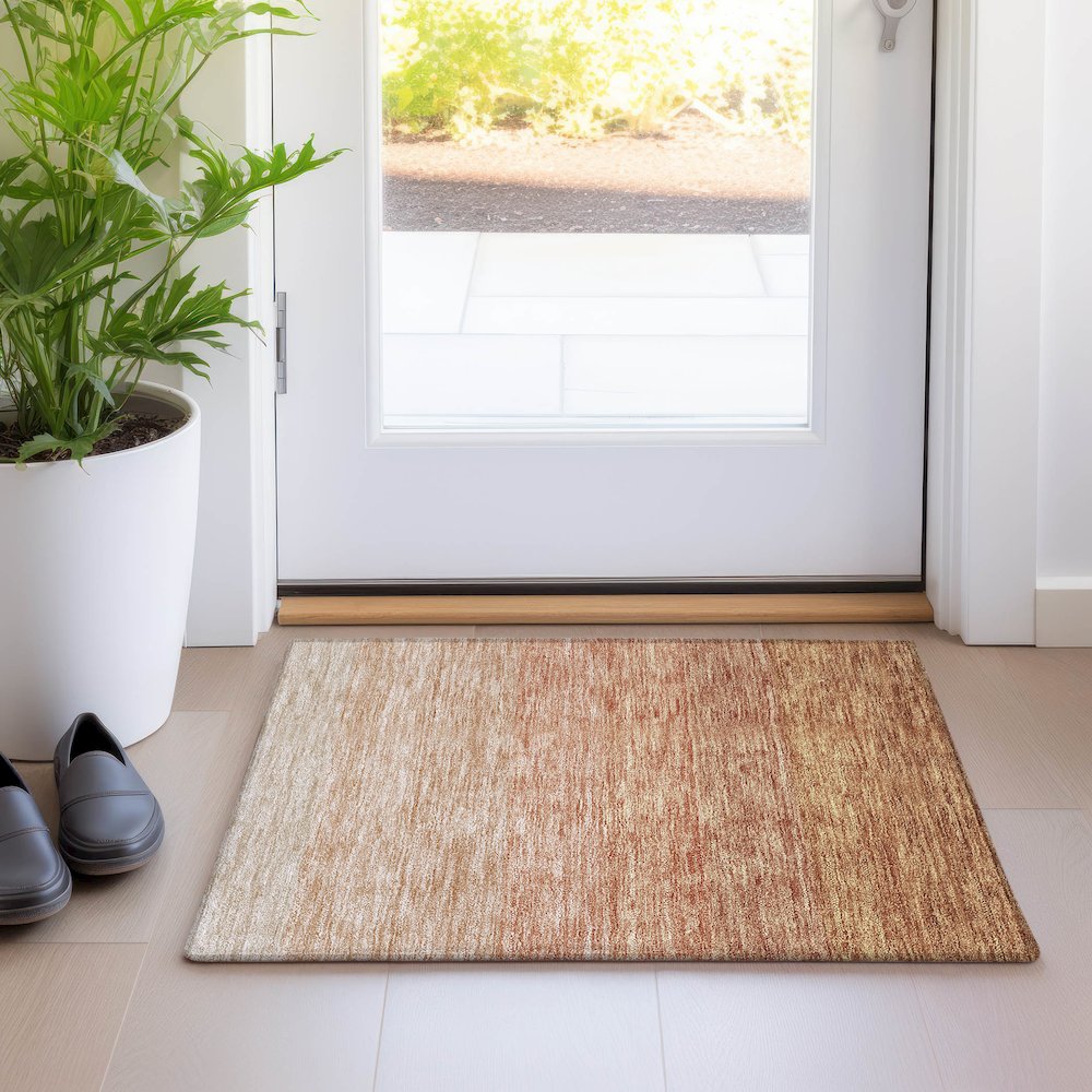 Premium Machine Washable Mayfield AMF928 Paprika 1'8" x 2'6" Rug
