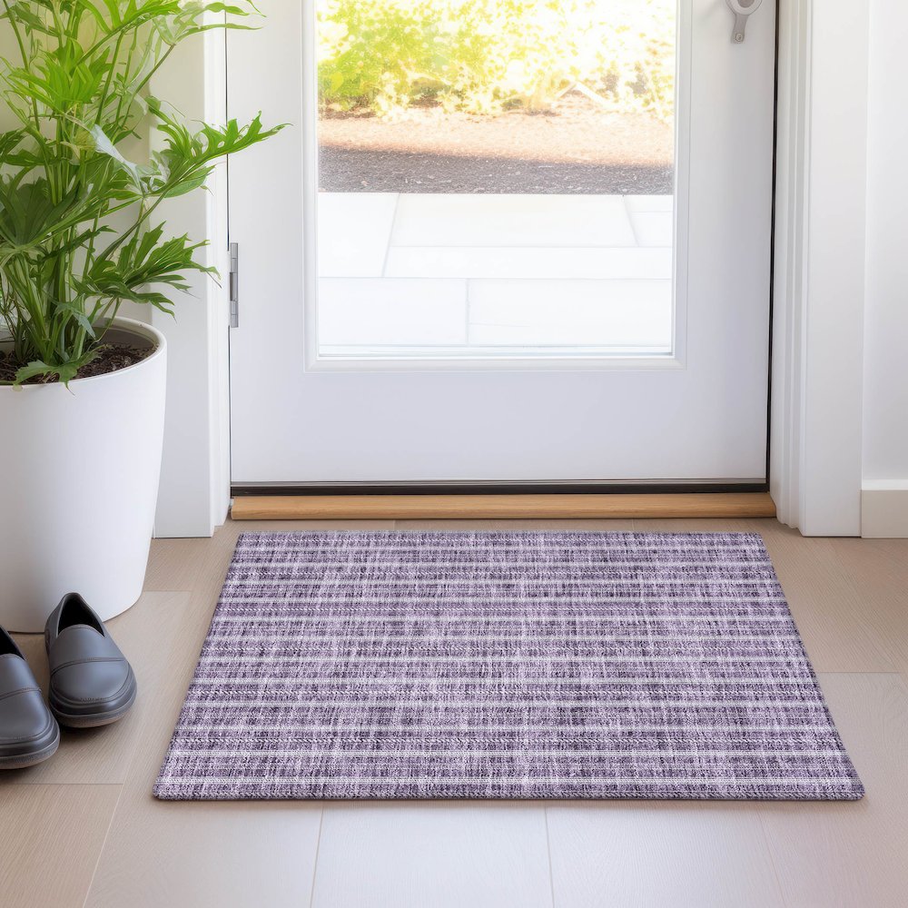 Premium Machine Washable Mayfield AMF929 Purple 1'8" x 2'6" Rug