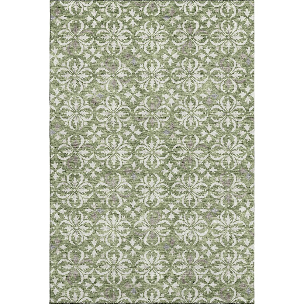 Premium Machine Washable Mayfield AMF930 Green 2'6" x 3'10" Rug