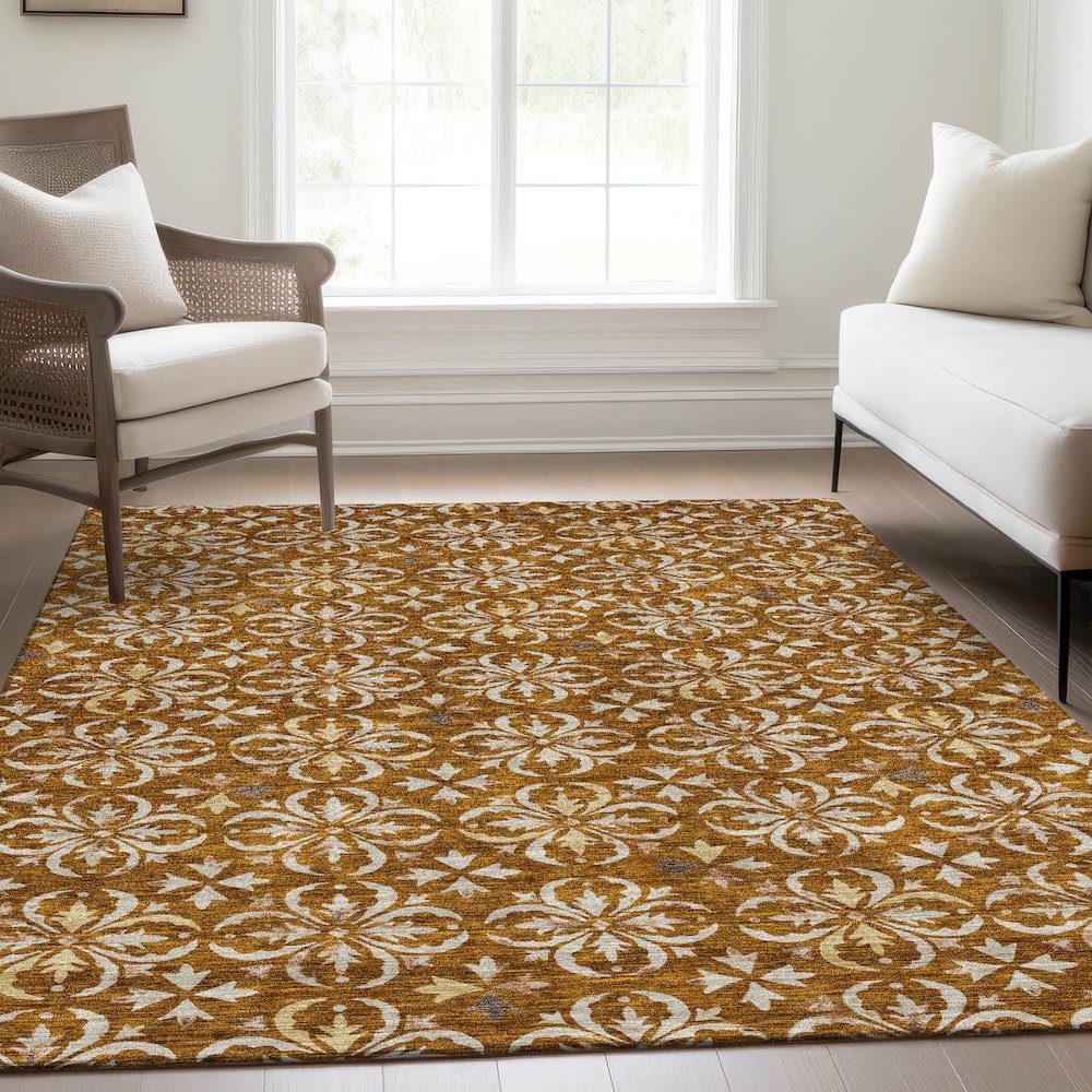 Premium Machine Washable Mayfield AMF930 Paprika 2'6" x 3'10" Rug