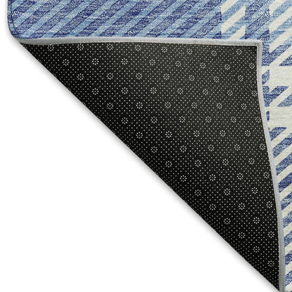 Premium Machine Washable Mayfield AMF935 Denim 1'8" x 2'6" Rug