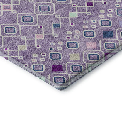 Premium Machine Washable Mayfield AMF938 Lavender 1'8" x 2'6" Rug