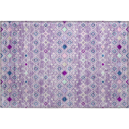 Premium Machine Washable Mayfield AMF938 Lavender 1'8" x 2'6" Rug