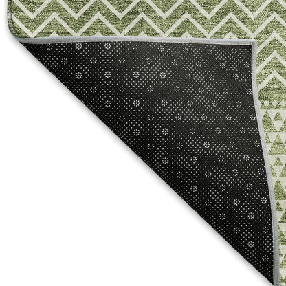 Premium Machine Washable Mayfield AMF939 Green 1'8" x 2'6" Rug