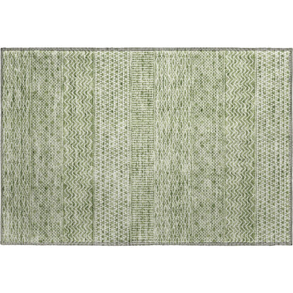 Premium Machine Washable Mayfield AMF939 Green 1'8" x 2'6" Rug
