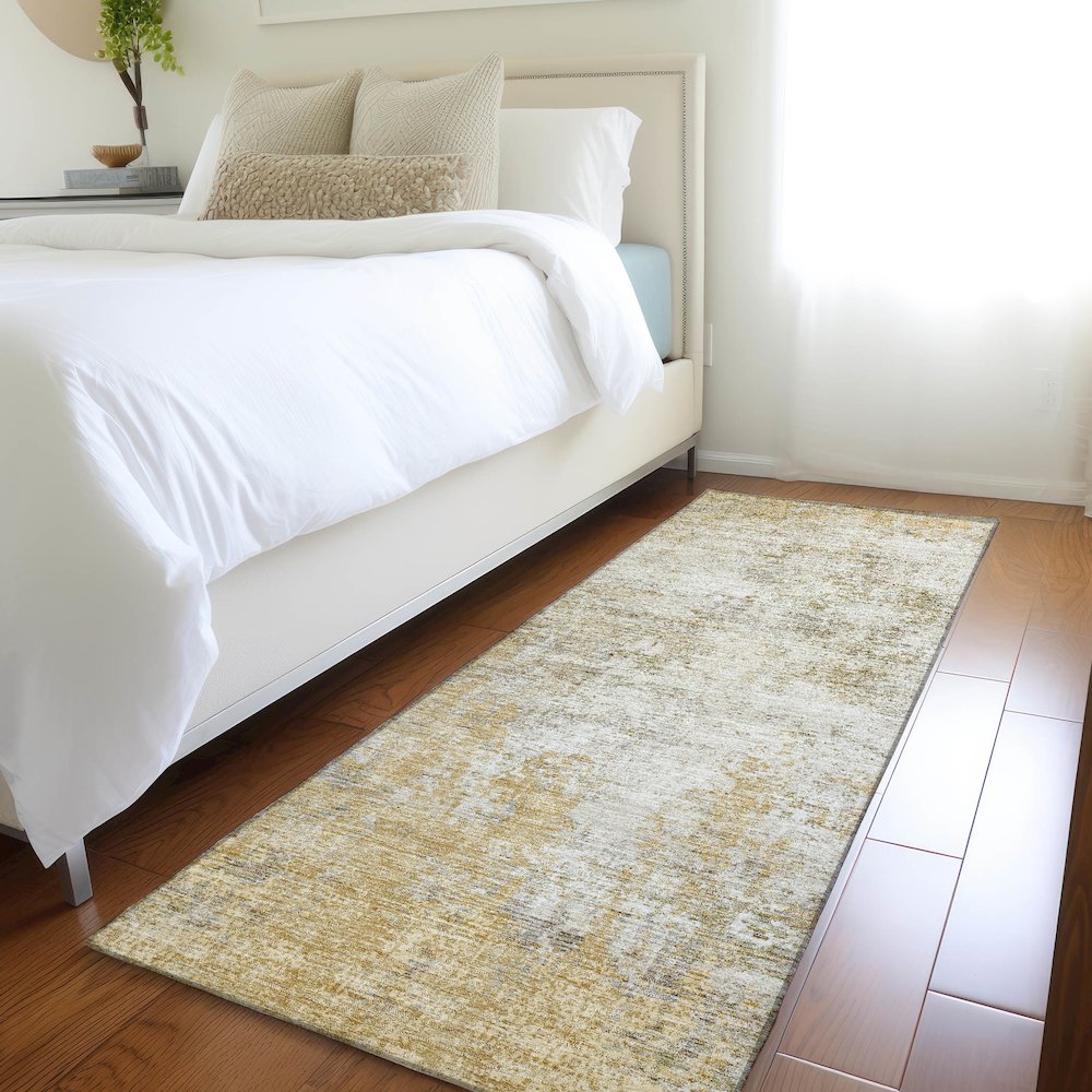 Premium Machine Washable Mayfield AMF940 Wheat 2'3" x 7'6" Runner Rug