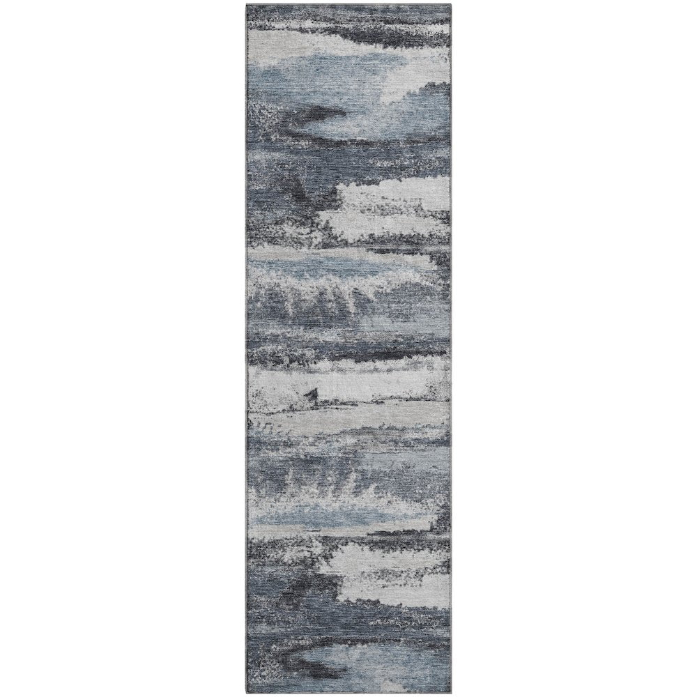 Premium Machine Washable Mayfield AMF942 Gray 2'3" x 7'6" Runner Rug