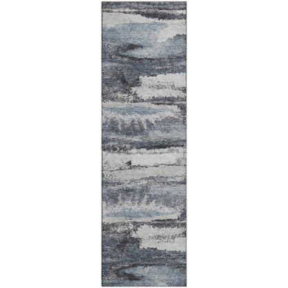 Premium Machine Washable Mayfield AMF942 Gray 2'3" x 7'6" Runner Rug