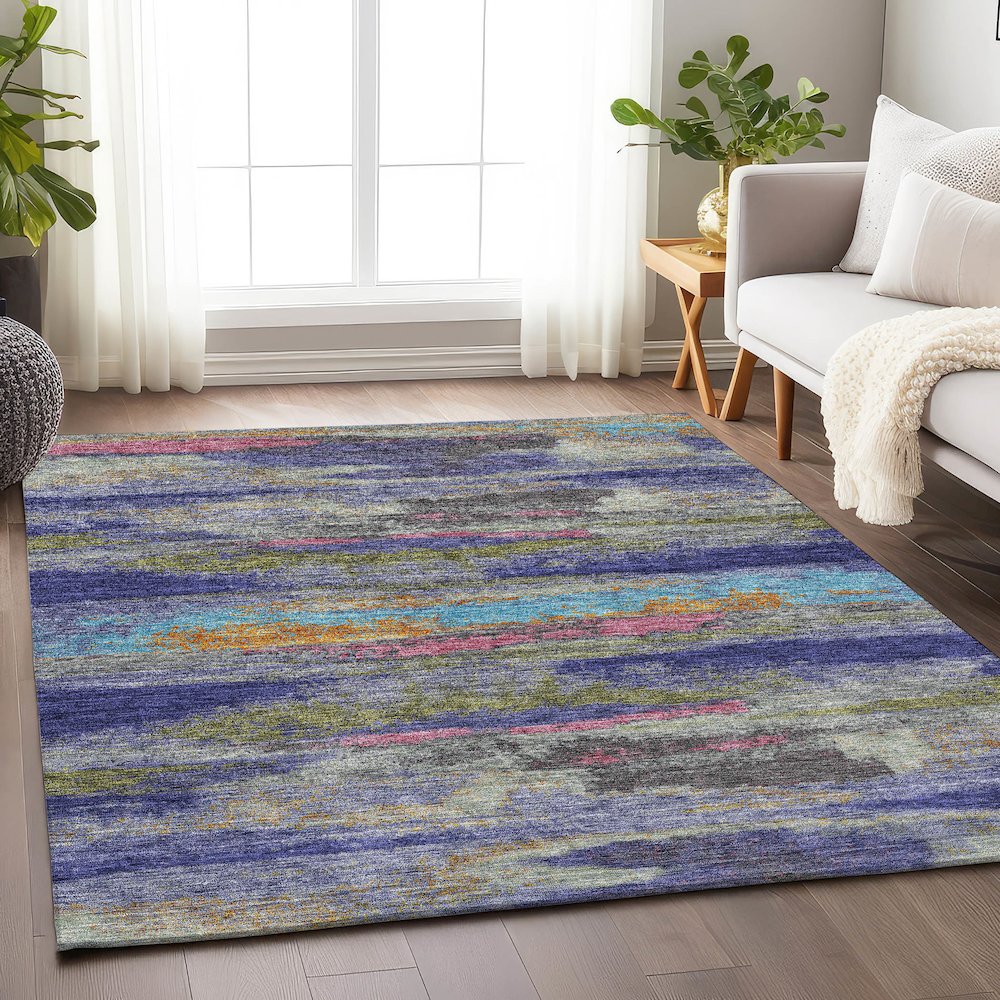 Premium Machine Washable Mayfield AMF942 Lavender 2'6" x 3'10" Rug