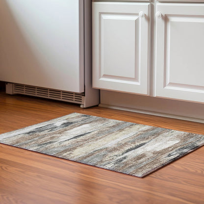 Premium Machine Washable Mayfield AMF942 Taupe 1'8" x 2'6" Rug