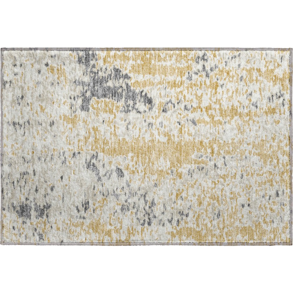 Premium Machine Washable Mayfield AMF944 Gold 1'8" x 2'6" Rug