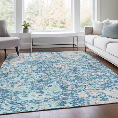 Premium Machine Washable Mayfield AMF946 Teal 2'6" x 3'10" Rug