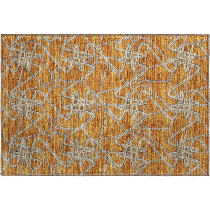Premium Machine Washable Mayfield AMF947 Terracotta 1'8" x 2'6" Rug