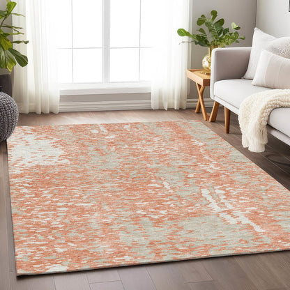 Premium Machine Washable Mayfield AMF949 Coral 2'6" x 3'10" Rug