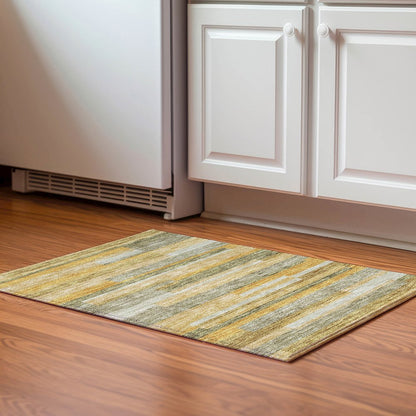 Premium Machine Washable Mayfield AMF956 Honey 1'8" x 2'6" Rug