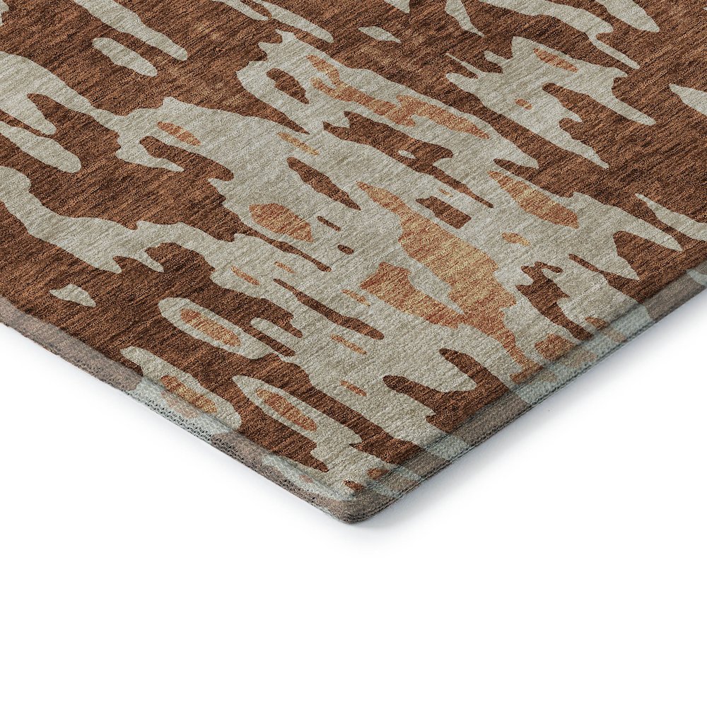 Premium Machine Washable Mayfield AMF957 Paprika 1'8" x 2'6" Rug