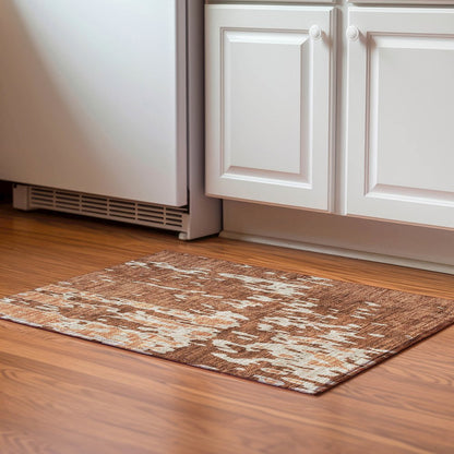 Premium Machine Washable Mayfield AMF957 Paprika 1'8" x 2'6" Rug