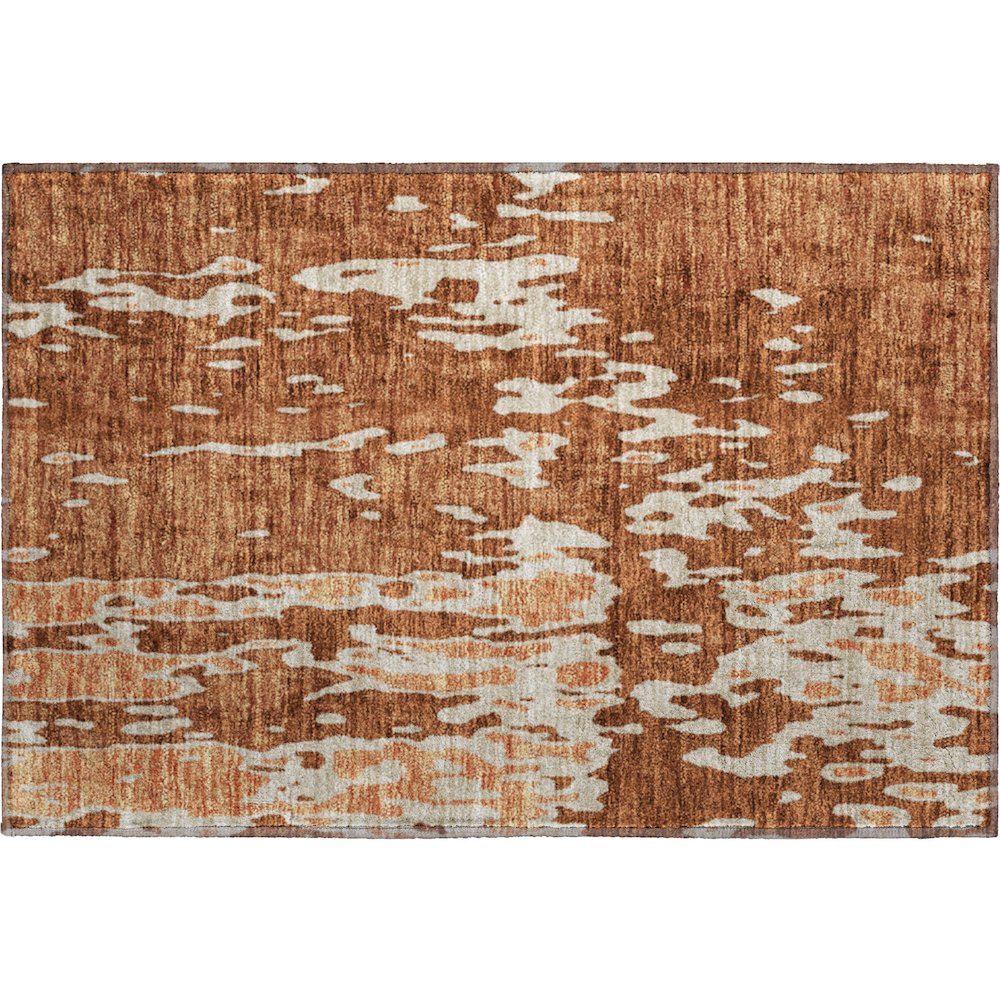 Premium Machine Washable Mayfield AMF957 Paprika 1'8" x 2'6" Rug