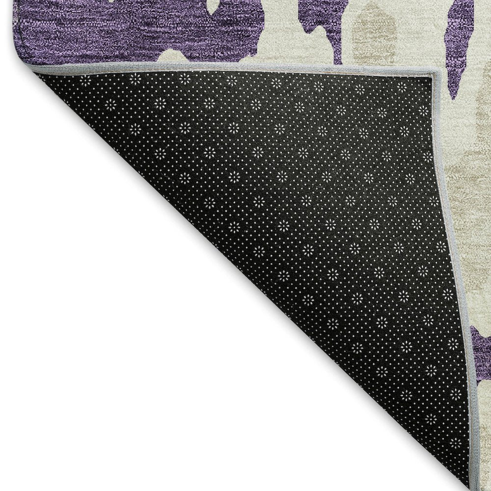 Premium Machine Washable Mayfield AMF957 Purple 1'8" x 2'6" Rug