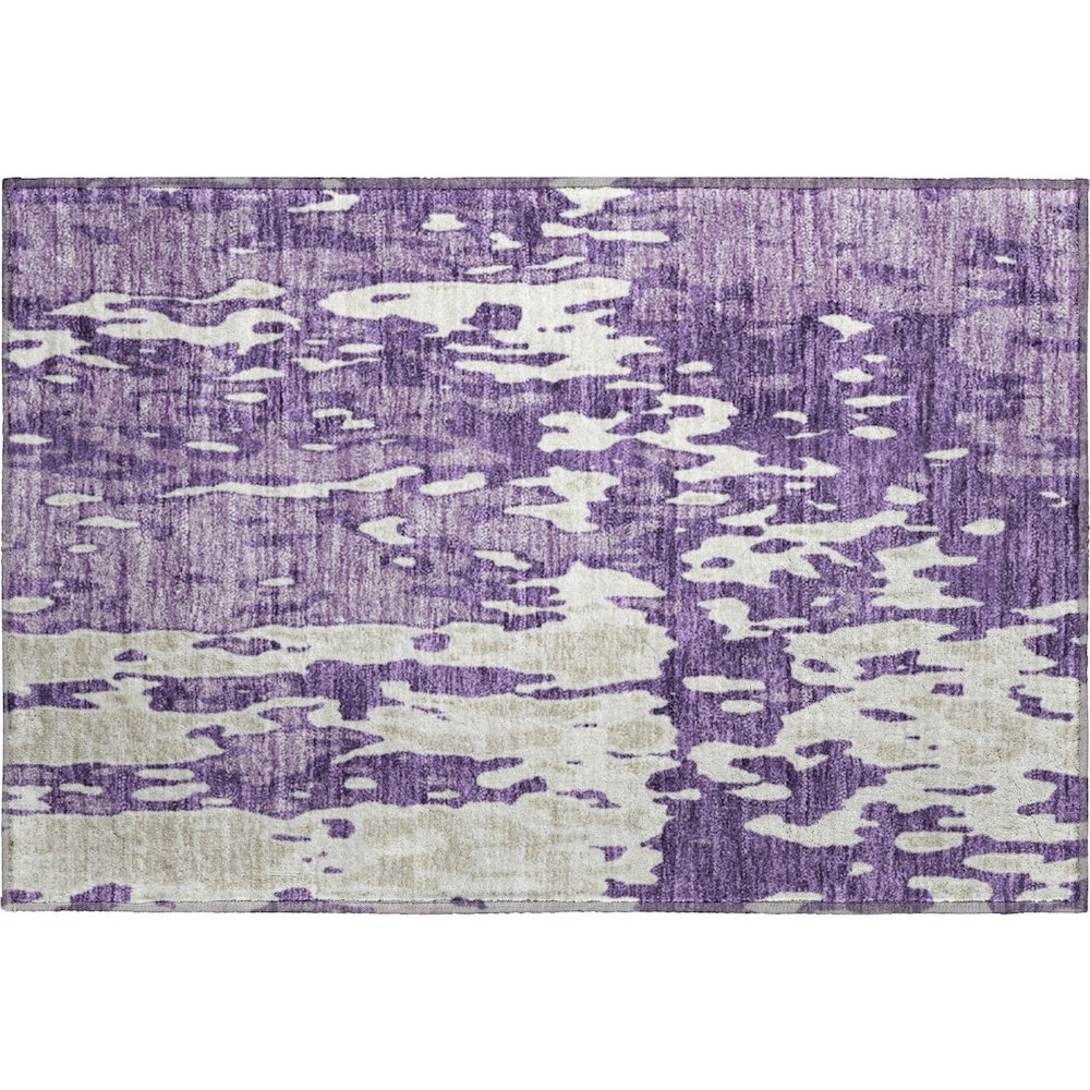 Premium Machine Washable Mayfield AMF957 Purple 1'8" x 2'6" Rug