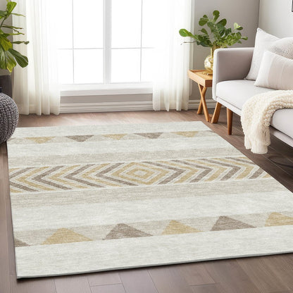 Premium Machine Washable Mayfield AMF965 Ivory 2'6" x 3'10" Rug