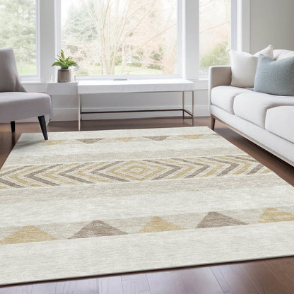 Premium Machine Washable Mayfield AMF965 Ivory 2'6" x 3'10" Rug