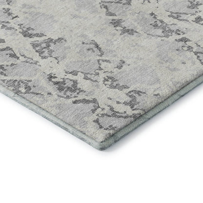 Premium Machine Washable Mayfield AMF969 Silver 1'8" x 2'6" Rug