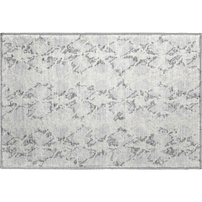 Premium Machine Washable Mayfield AMF969 Silver 1'8" x 2'6" Rug