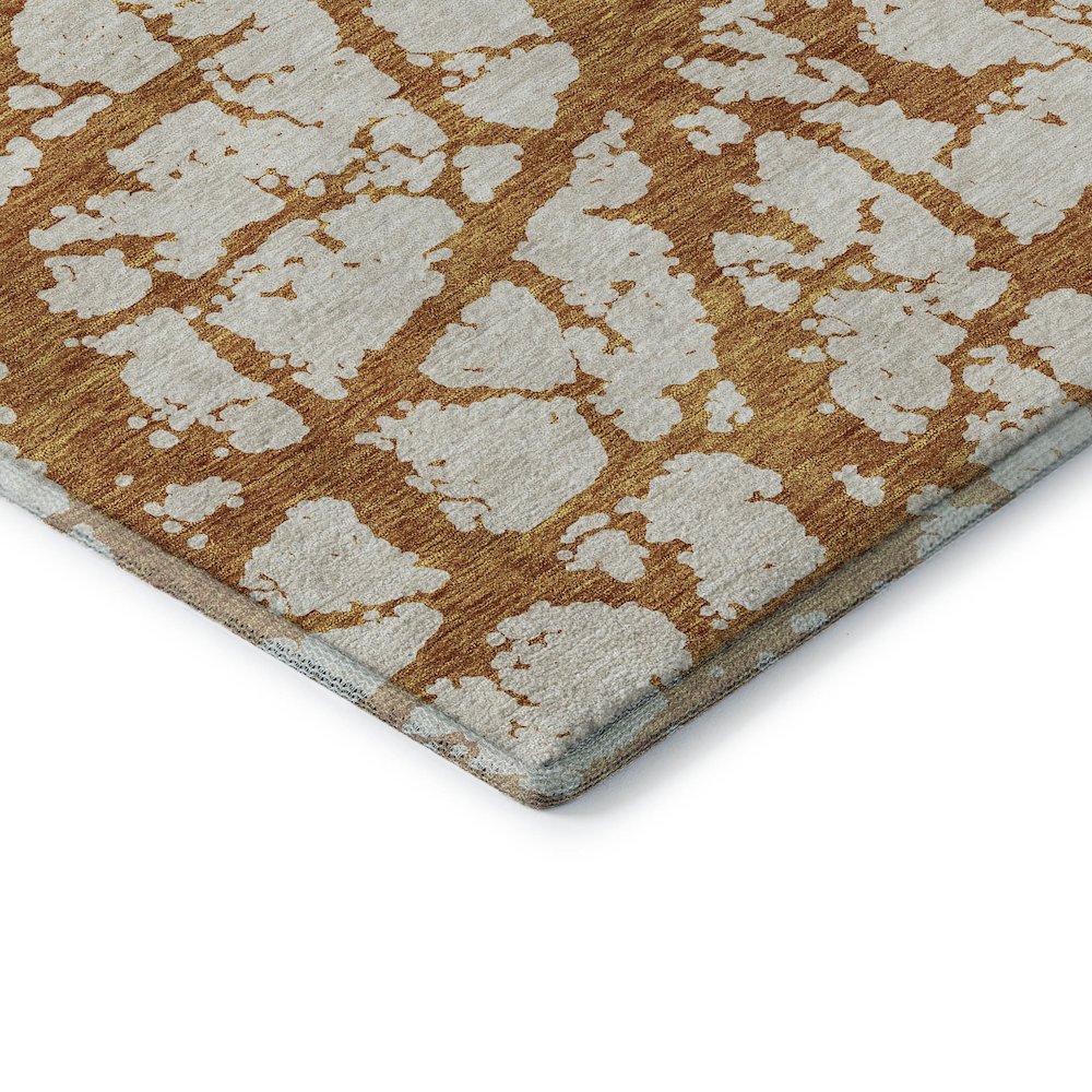 Premium Machine Washable Mayfield AMF972 Copper 1'8" x 2'6" Rug