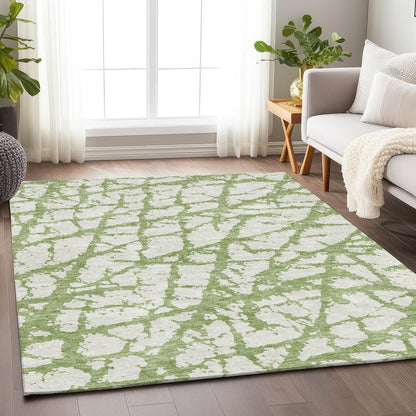 Premium Machine Washable Mayfield AMF972 Green 2'6" x 3'10" Rug