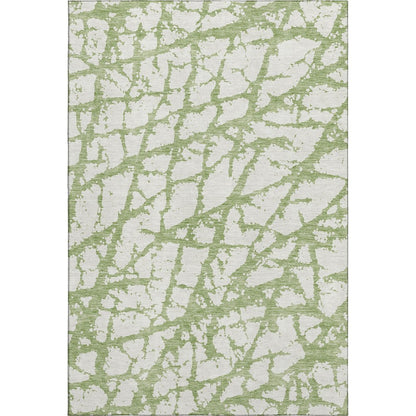 Premium Machine Washable Mayfield AMF972 Green 2'6" x 3'10" Rug
