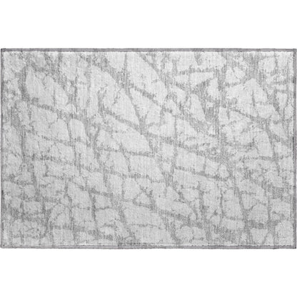 Premium Machine Washable Mayfield AMF972 Silver 1'8" x 2'6" Rug