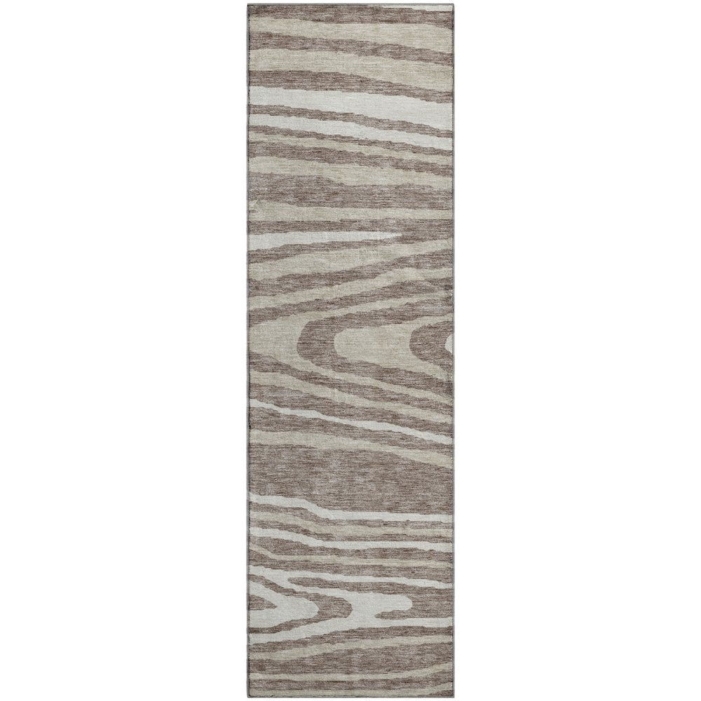Premium Machine Washable Mayfield AMF974 Taupe 2'3" x 7'6" Runner Rug