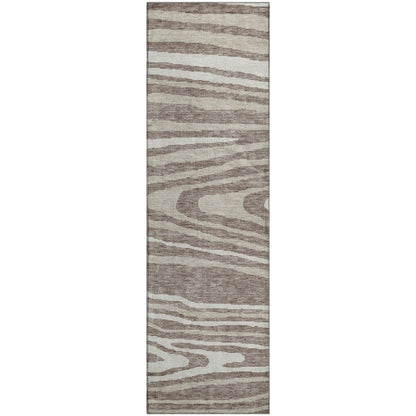 Premium Machine Washable Mayfield AMF974 Taupe 2'3" x 7'6" Runner Rug
