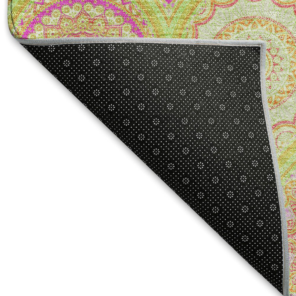 Premium Machine Washable Mayfield AMF976 Lime 1'8" x 2'6" Rug