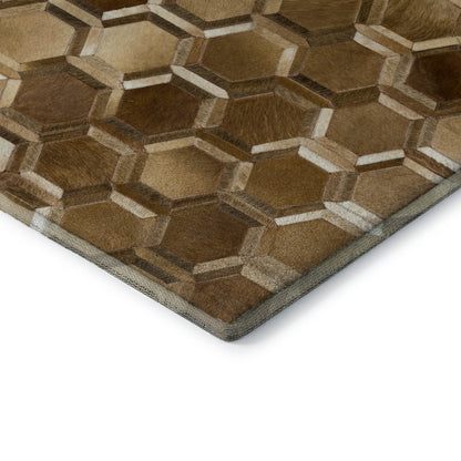 Premium Machine Washable Mayfield  Brown 1'8" x 2'6" Rug