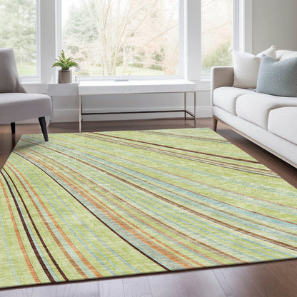 Premium Machine Washable Mayfield AMF981 Aloe 2'6" x 3'10" Rug
