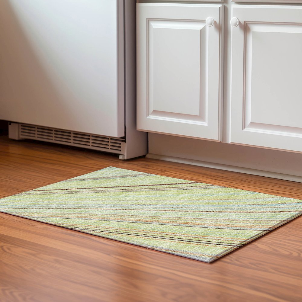 Premium Machine Washable Mayfield AMF981 Aloe 1'8" x 2'6" Rug