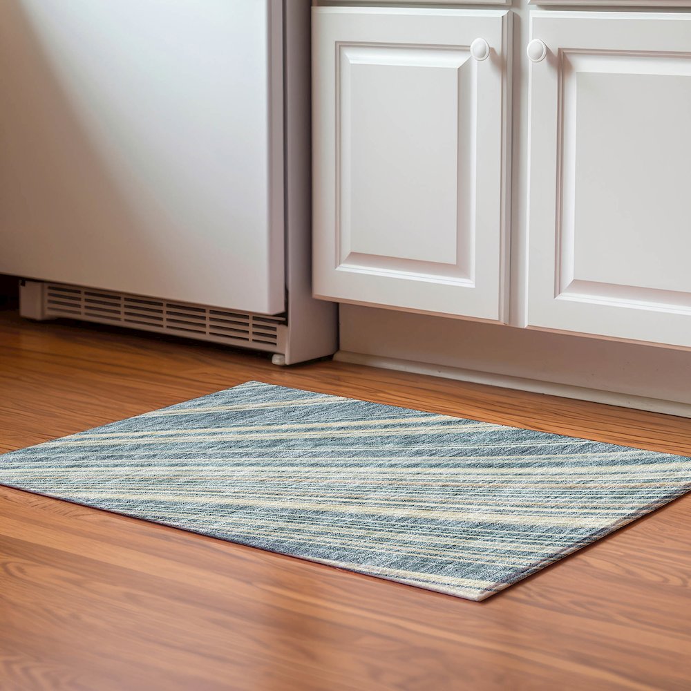 Premium Machine Washable Mayfield AMF981 Sky 1'8" x 2'6" Rug