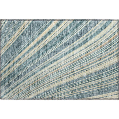 Premium Machine Washable Mayfield AMF981 Sky 1'8" x 2'6" Rug