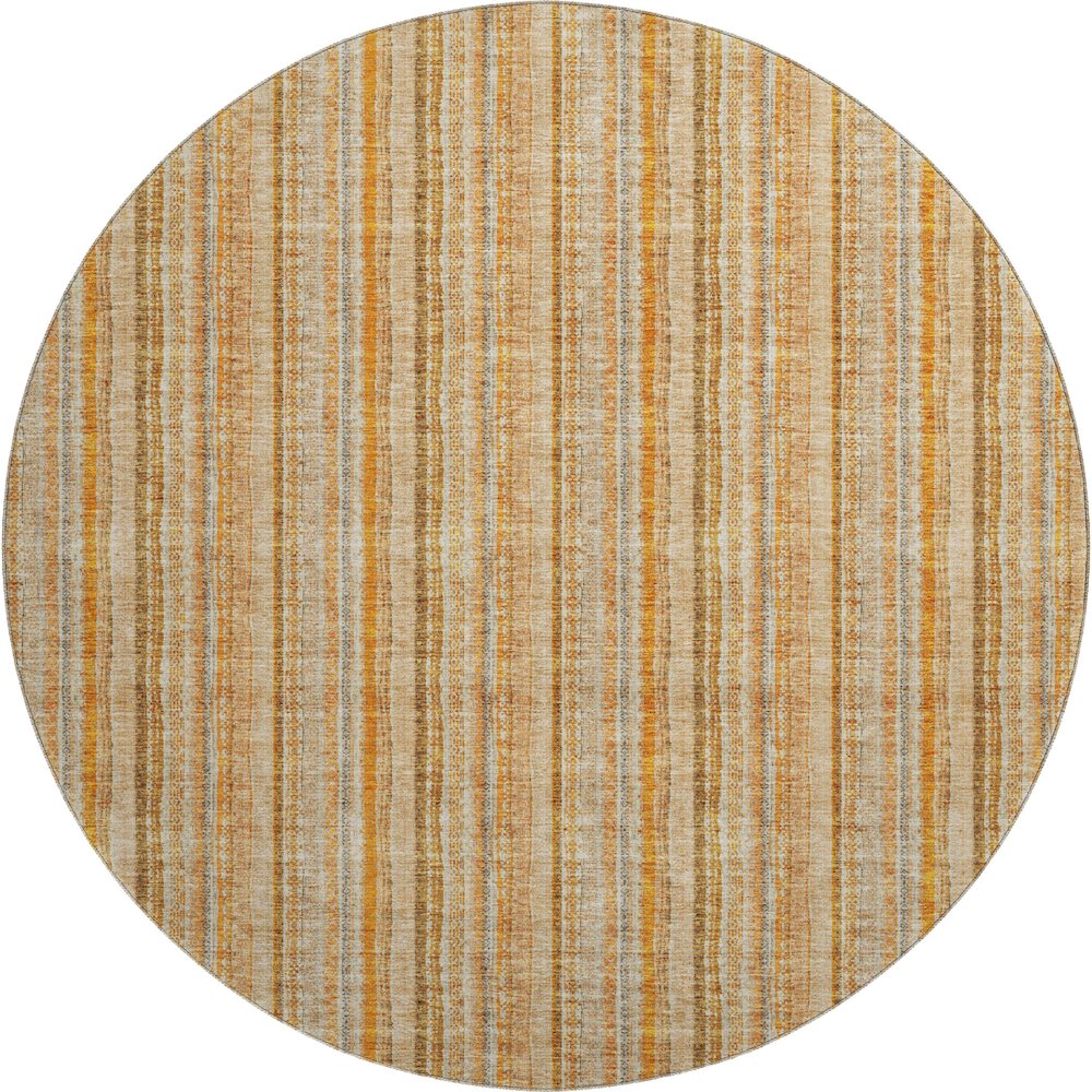 Premium Machine Washable Mayfield AMF982 Peach 8' x 8' Round Rug