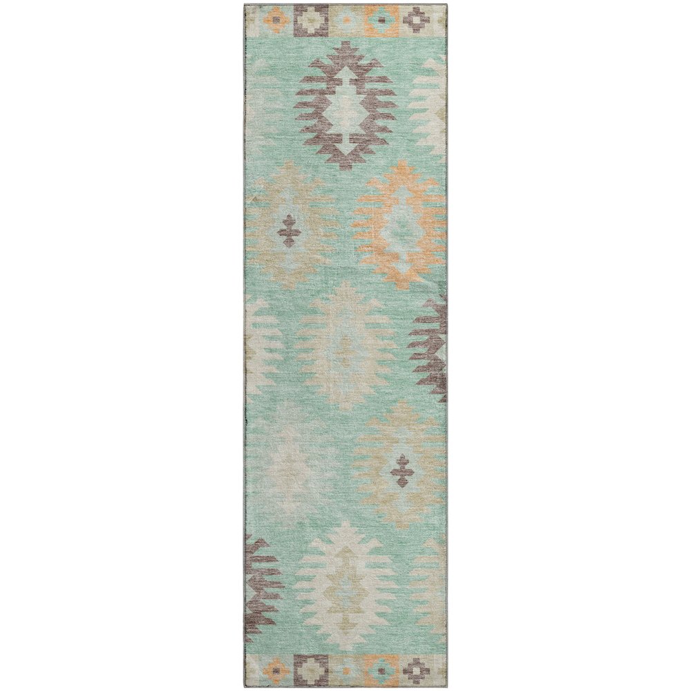Premium Machine Washable Mayfield AMF983 Mint 2'3" x 7'6" Runner Rug